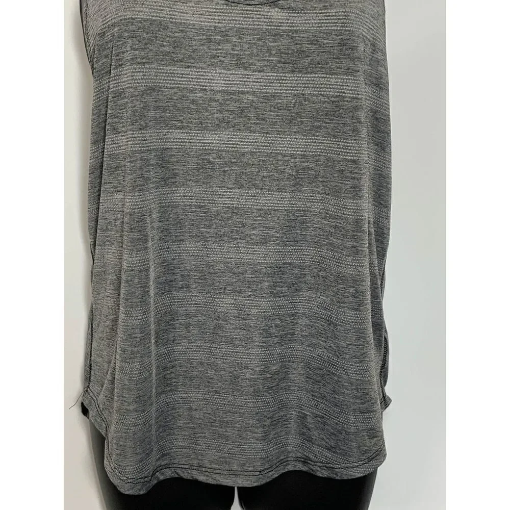 Nike Women's Gray Sleeveless Racerback Stretch Striped Active Tank Size XS